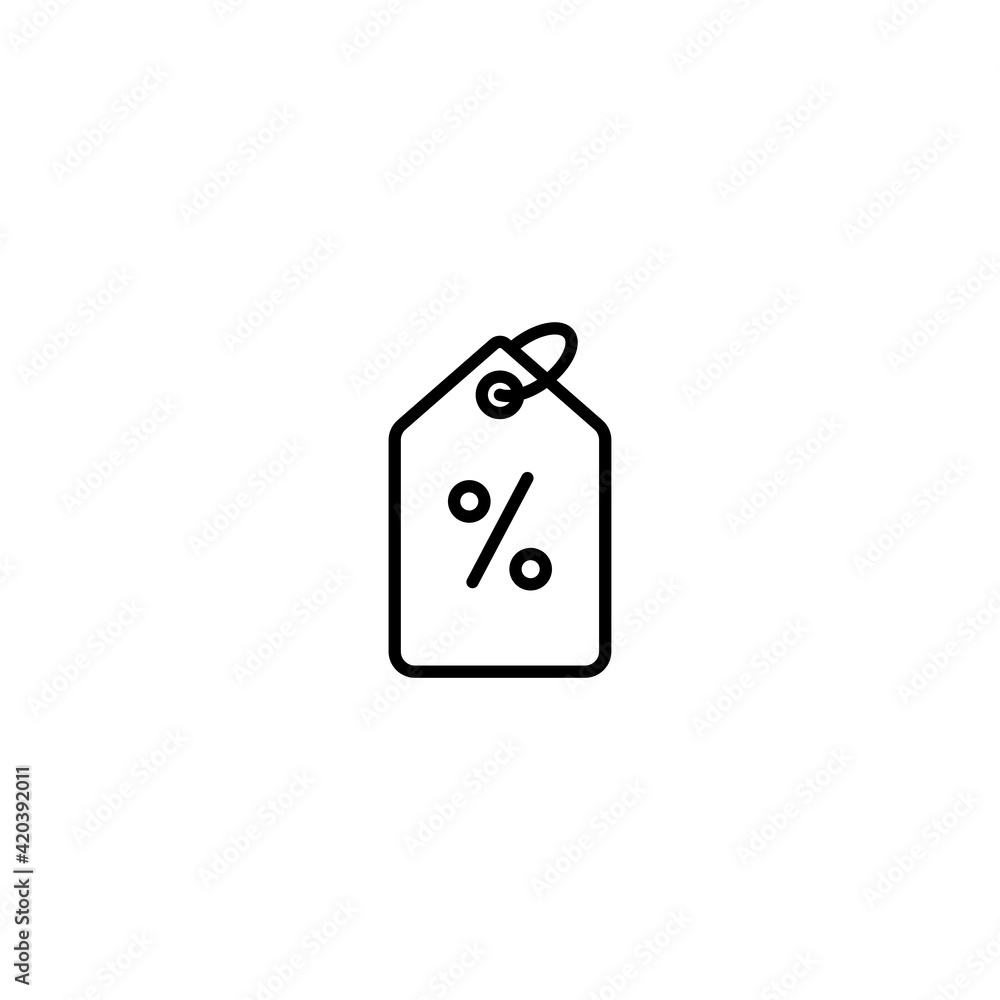Poster percentage icon vector for web, computer and mobile app