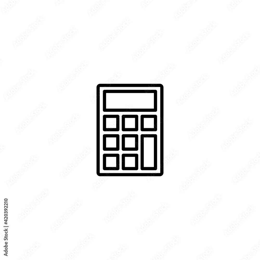 Poster calculator icon vector for web, computer and mobile app