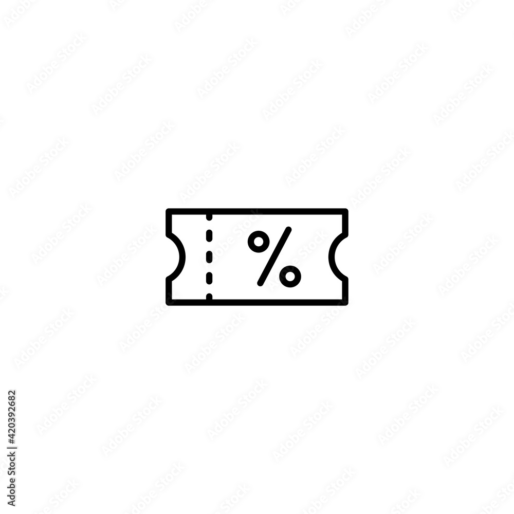 Poster ticket icon vector for web, computer and mobile app