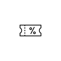 Ticket icon vector for web, computer and mobile app