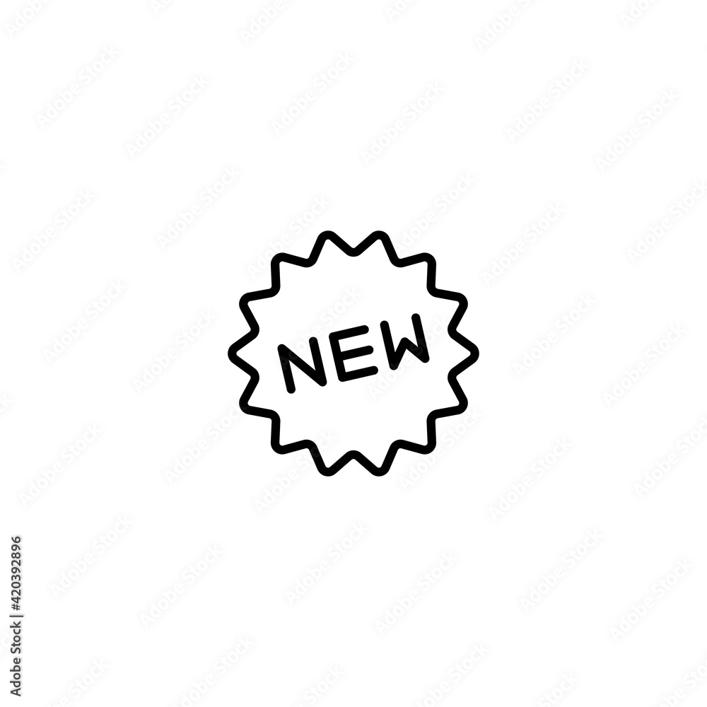 Poster tag new icon vector for web, computer and mobile app