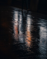 rain on the street
