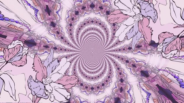Abstract pink and purple pattern, animation
