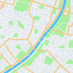 Map of the city, locality. Color scheme background. GPS navigation, along the road and streets. Vector.