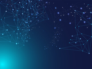 Fototapeta premium Plexus Lines Linked Vector Background. Big Data