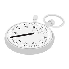 Stopwatch vector icon isometric view.