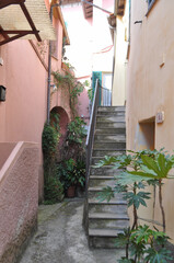 Fototapeta na wymiar Mortola quarter in Ventimiglia