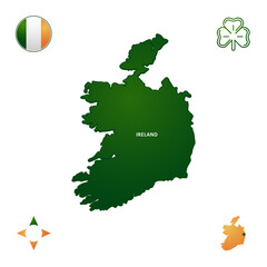 simple outline map of ireland