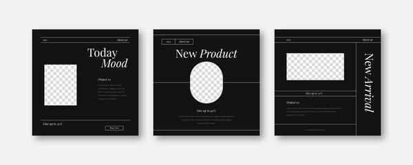 Square flyer social media feed post template