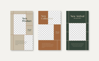 Square social media post story instagram template