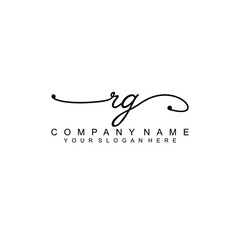 RG beautiful Initial handwriting logo template