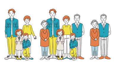 三世代家族のセット