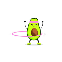 Fitness avocado. Vegetables, vegetarian, diet. Vector illustration, eps 10