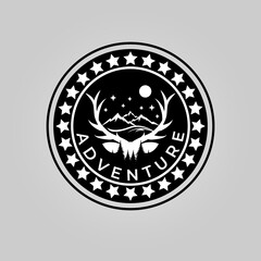 adventure vintage logo icon vector minimalist illustration design