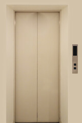 One lift door in cream color.