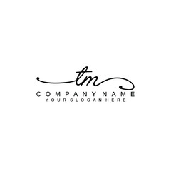 TM beautiful Initial handwriting logo template
