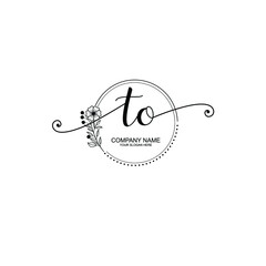 TO beautiful Initial handwriting logo template