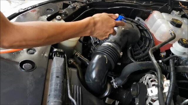 Blow the water out of the engine compartment with the wind