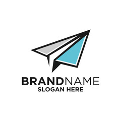 Paper Plane Logo Design Template Inspiration, Vector Illustration. 