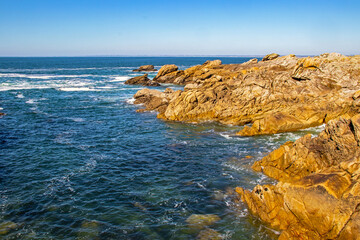 Saint Guénolé. Penmarc'h. La côte rocheuse. Finistère. Bretagne	