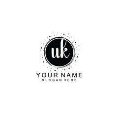 UK beautiful Initial handwriting logo template