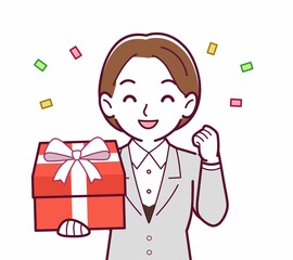 新人の会社員の女性