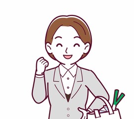 新人の会社員の女性