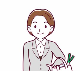 新人の会社員の女性