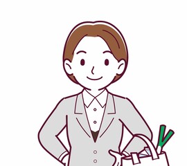 新人の会社員の女性