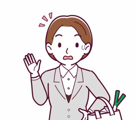 新人の会社員の女性