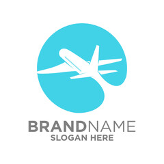 Plane Logo Design Template Inspiration, Vector Illustration, Flight.