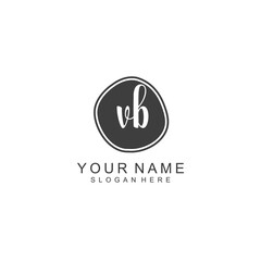 VB beautiful Initial handwriting logo template