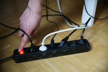 Turn off the button on power connector to save on electricity