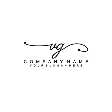 VG beautiful Initial handwriting logo template