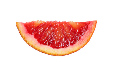 Cut ripe red orange isolated on white