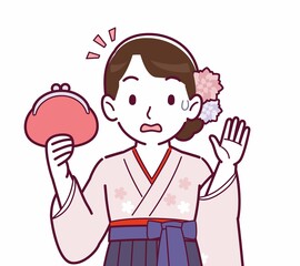 羽織袴を着た女性