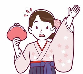 羽織袴を着た女性