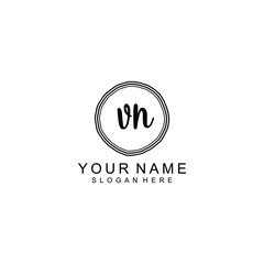 VN beautiful Initial handwriting logo template