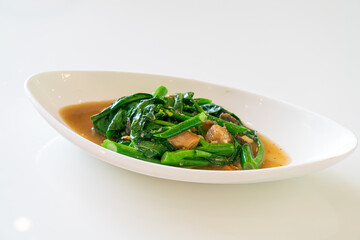 stir-fried salted fish with Chinese kale