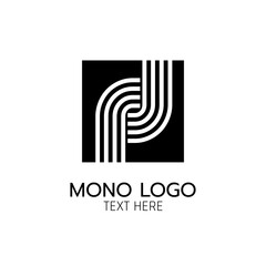 Letter double J modern monogram Logo icon abstract simple concept design vector illustration