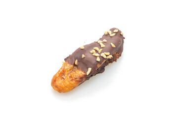 solar sun dried banana chocolate coating or banana dipped chocolate