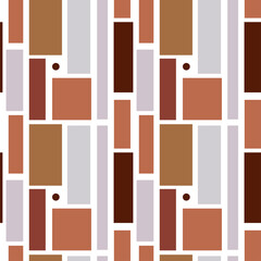 Pattern vector. Brown geometric background. Modern terracotta