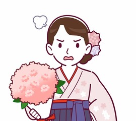 羽織袴を着た女性