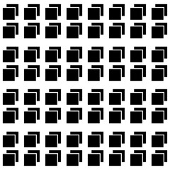 Double Squares Pattern. Black Vector Pattern.