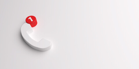 abstract contact icon symbol in front of background - 3D Illustration