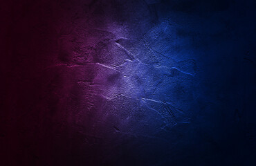 Rays neon light on concrete background.	