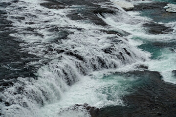 gullfoss waterfall, golden circle, iceland, nordic island, north atlantic, water, waterfall, river, nature, stream, rock, cascade, rocks, sea, ocean, flow, landscape, wave, stone, mountain, fall, gree