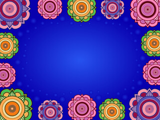 Decorative postcard with flowers