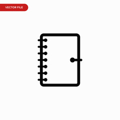 Notebook icon vector. Simple sign