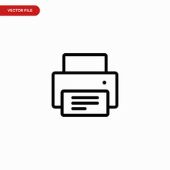 Printer icon vector. Simple fax sign